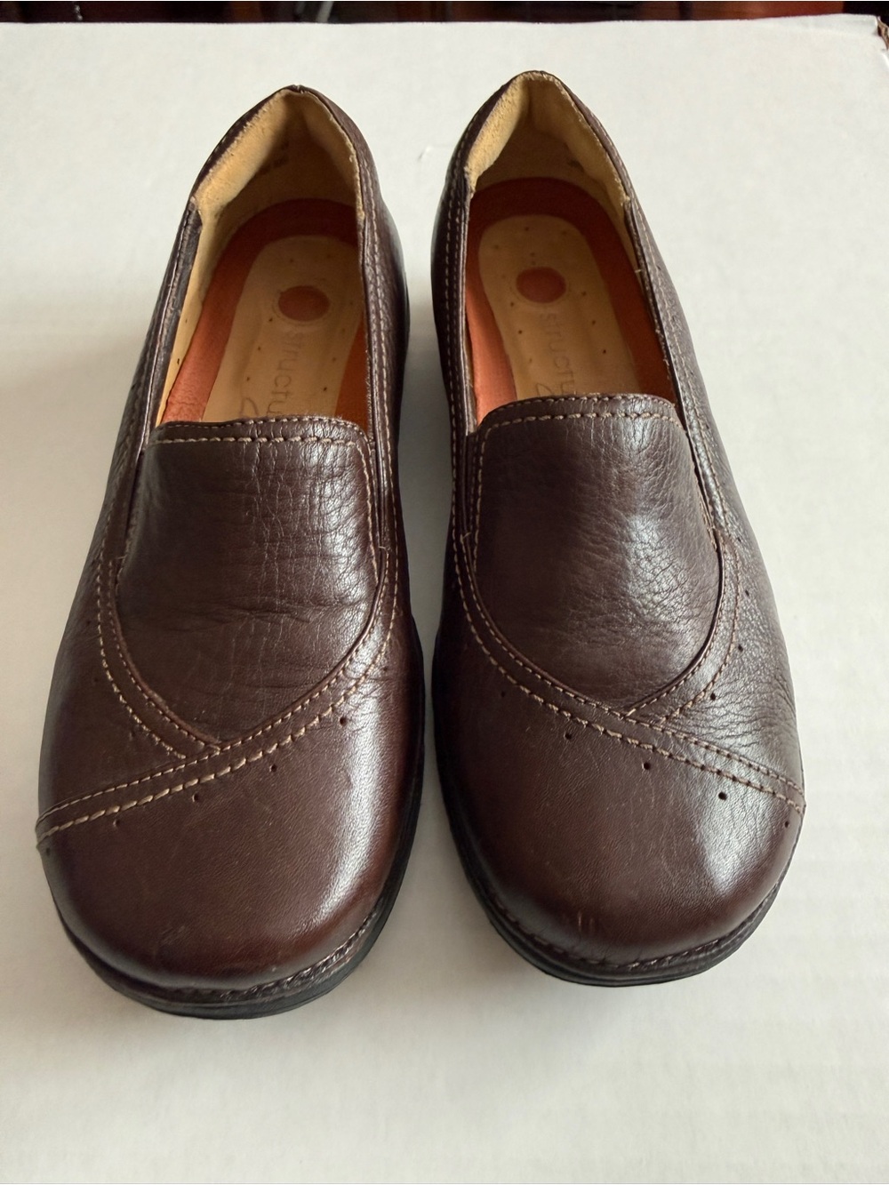 Clarks unstructured womens shoes, (size 6M) Dark Brown, Leather Upper